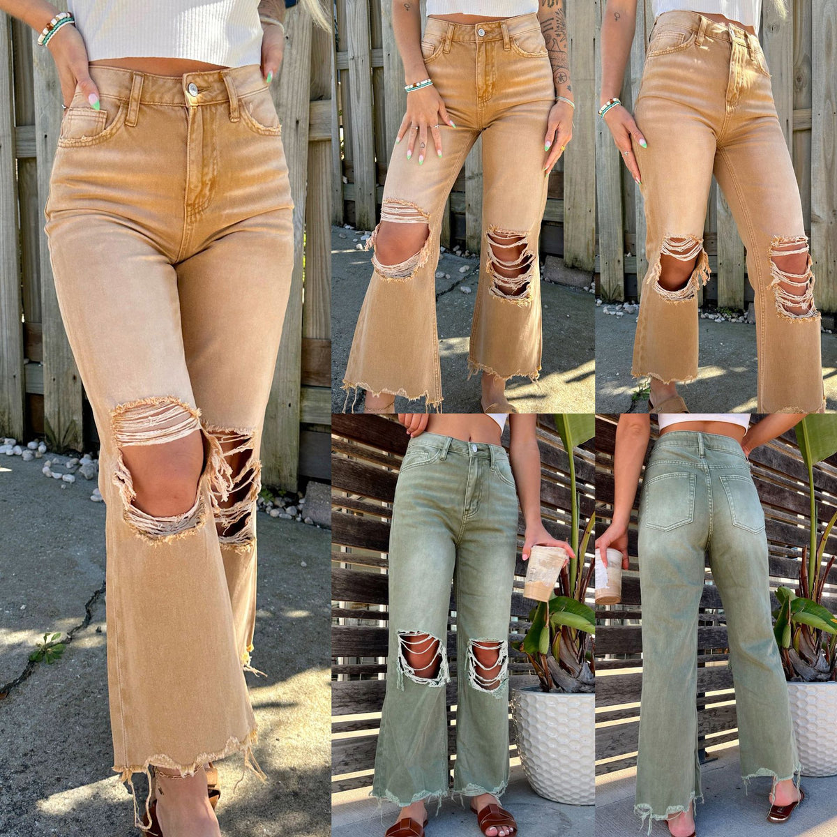 Distressed Loose-Fit Jeans