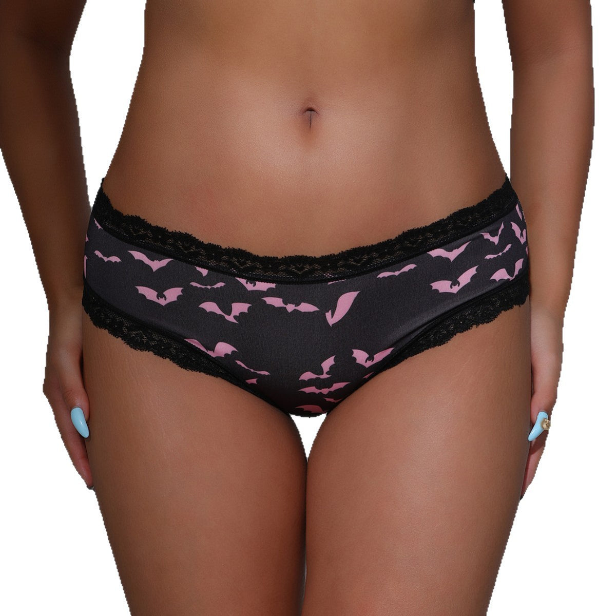 Halloween-Print Lace-Trim Briefs