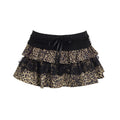 Leopard & Lace Ruffle Mini Skirt