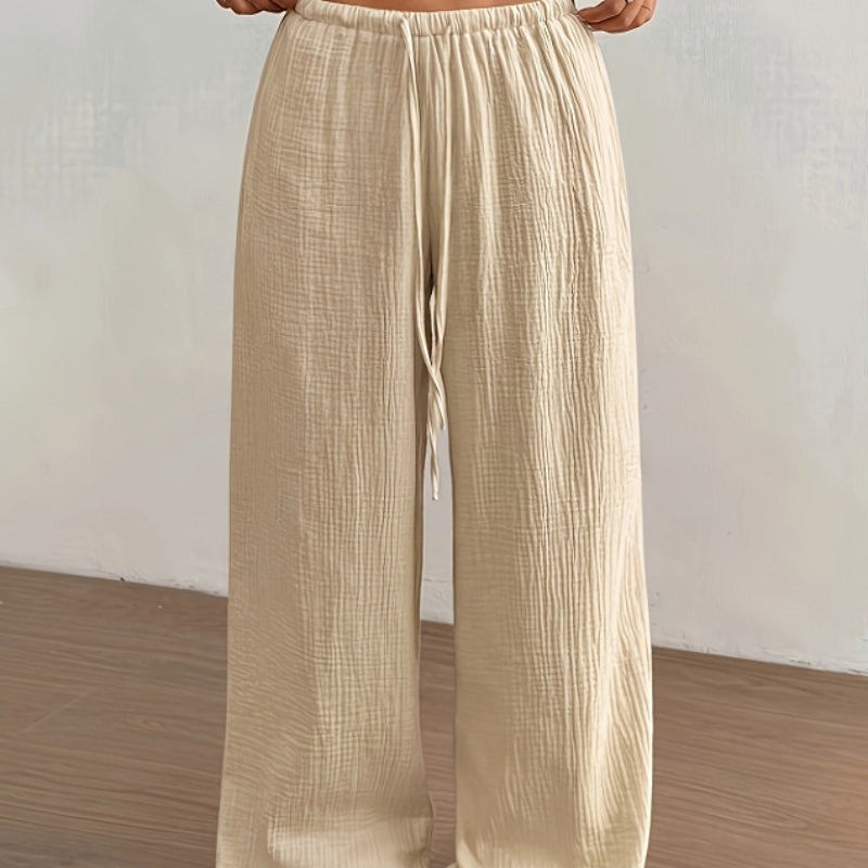 Textured Pull-On Pants