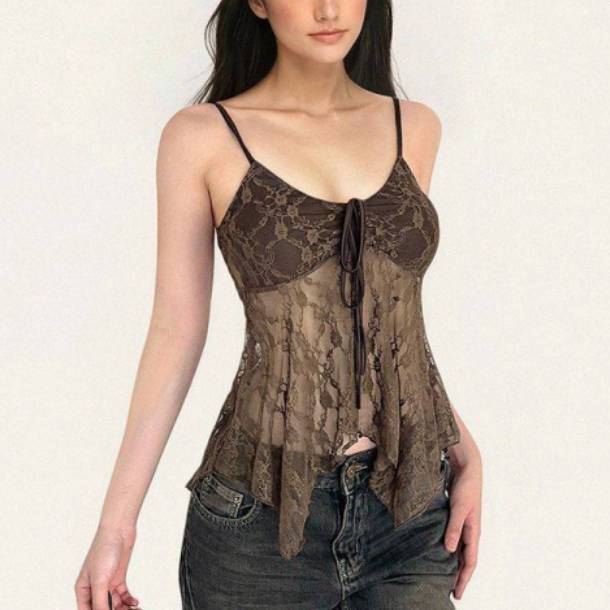Floral Mesh Camisole