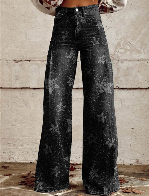 Printed Flare Pants