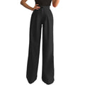 Pleated Wide-Leg Suit Pants