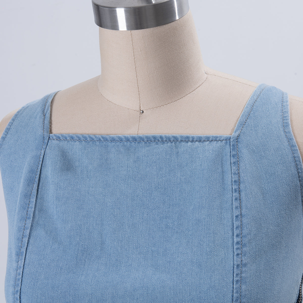Sleeveless Denim Maxi Dress