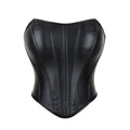 Leather-Look Strapless Corset Top