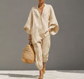 Relaxed Batwing-Sleeve Set