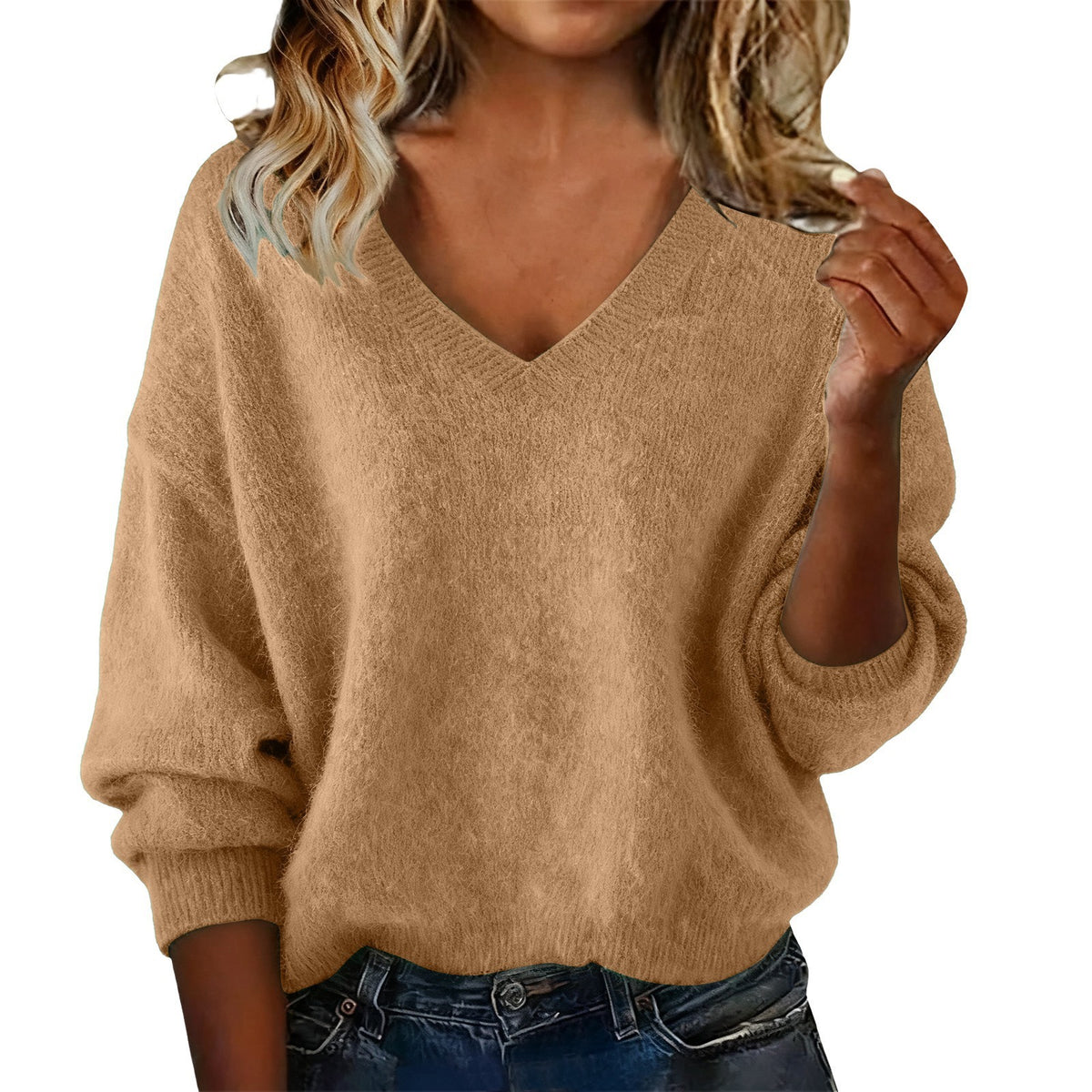 Relaxed V-Neck Sweater