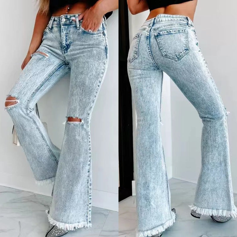 Ripped High-Waisted Jeans