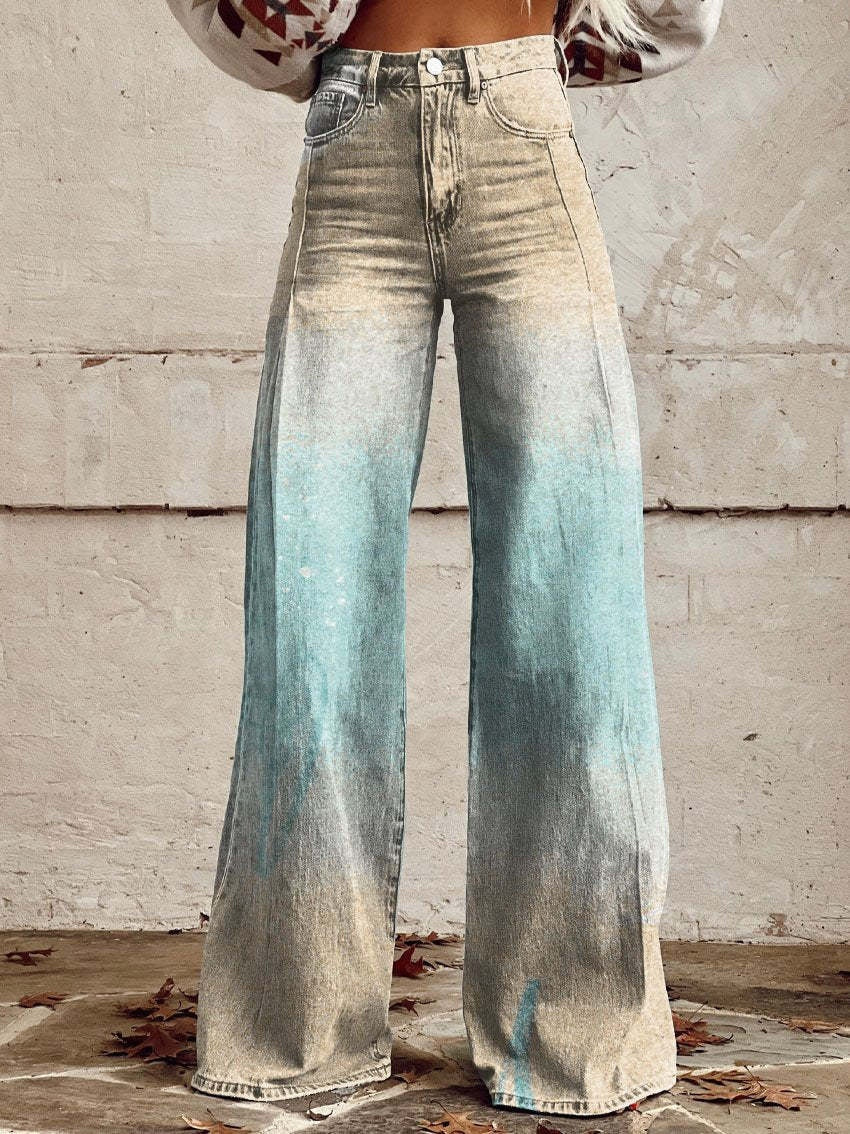 Printed Flare Pants