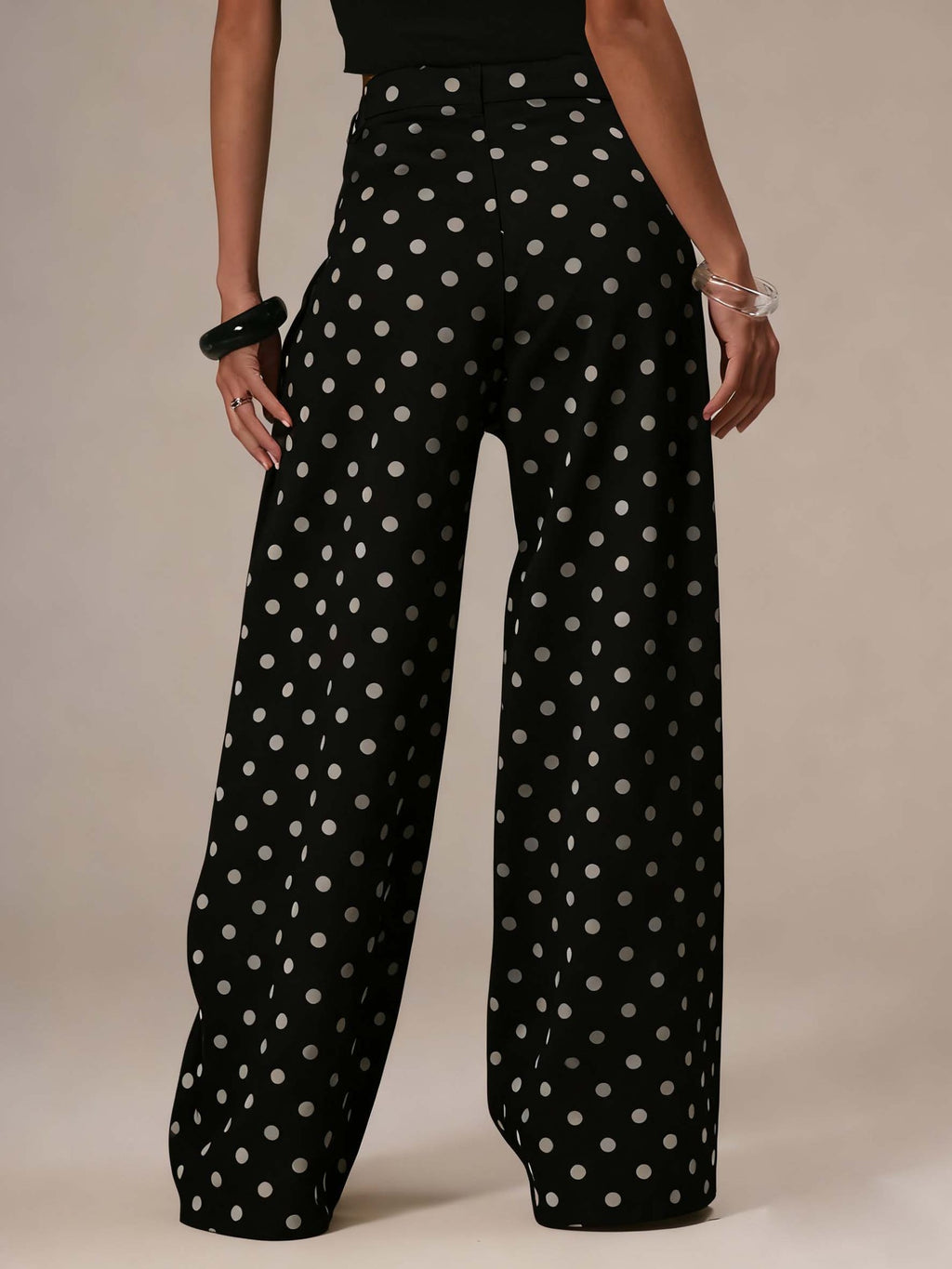 Polka Dot Mid-Rise Jeans