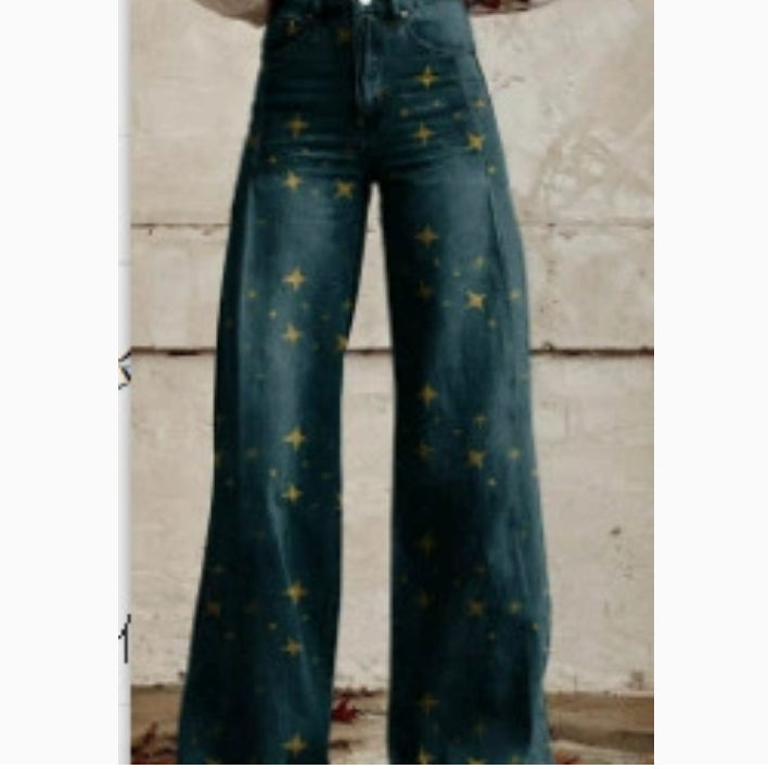 Printed Flare Pants