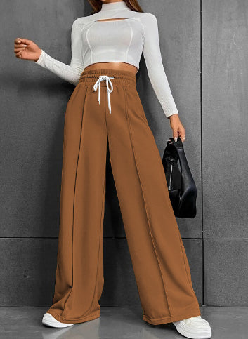 Drawstring Wide-Leg Pants