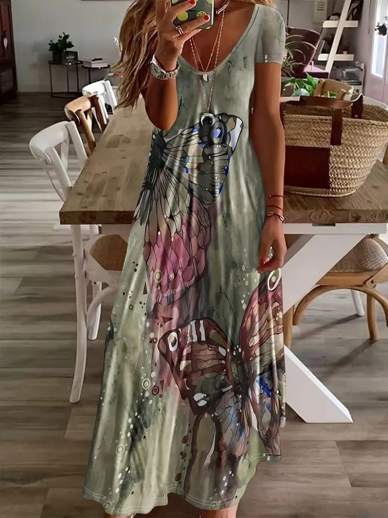 Butterfly Print Dress
