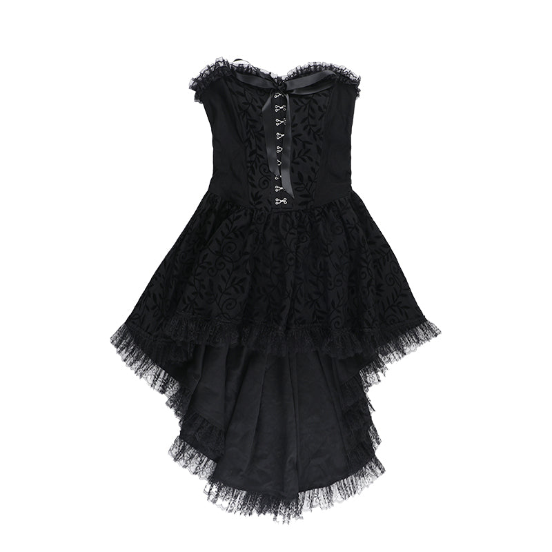 Gothic Lace High-Low Mini Dress