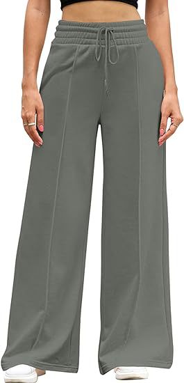Drawstring Wide-Leg Lounge Pants
