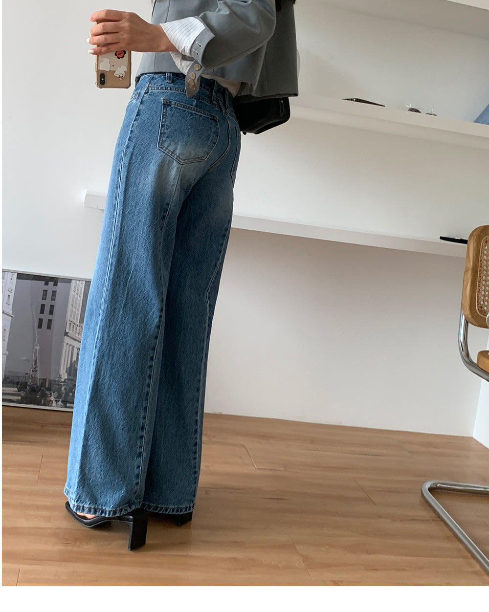 High-Waisted Wide-Leg Jeans
