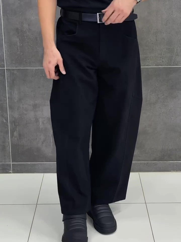 Sculpted Wide-Leg Cropped Pants