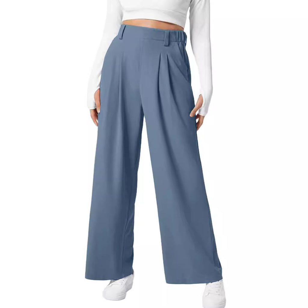 Textured Wide-Leg Pants