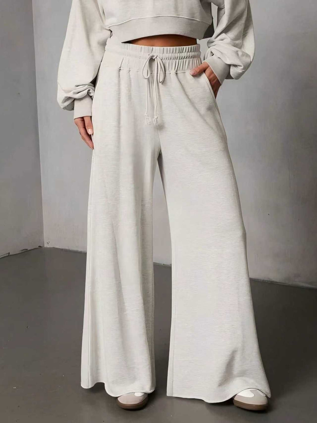 Tie-Waist Wide-Leg Pants