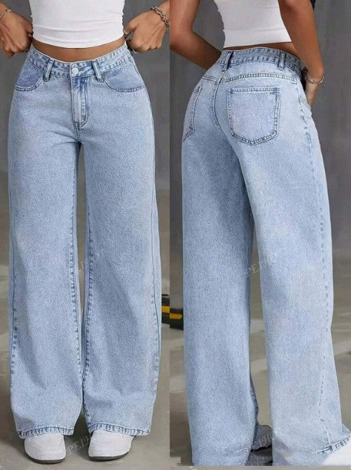High-Waisted Relaxed Jeans