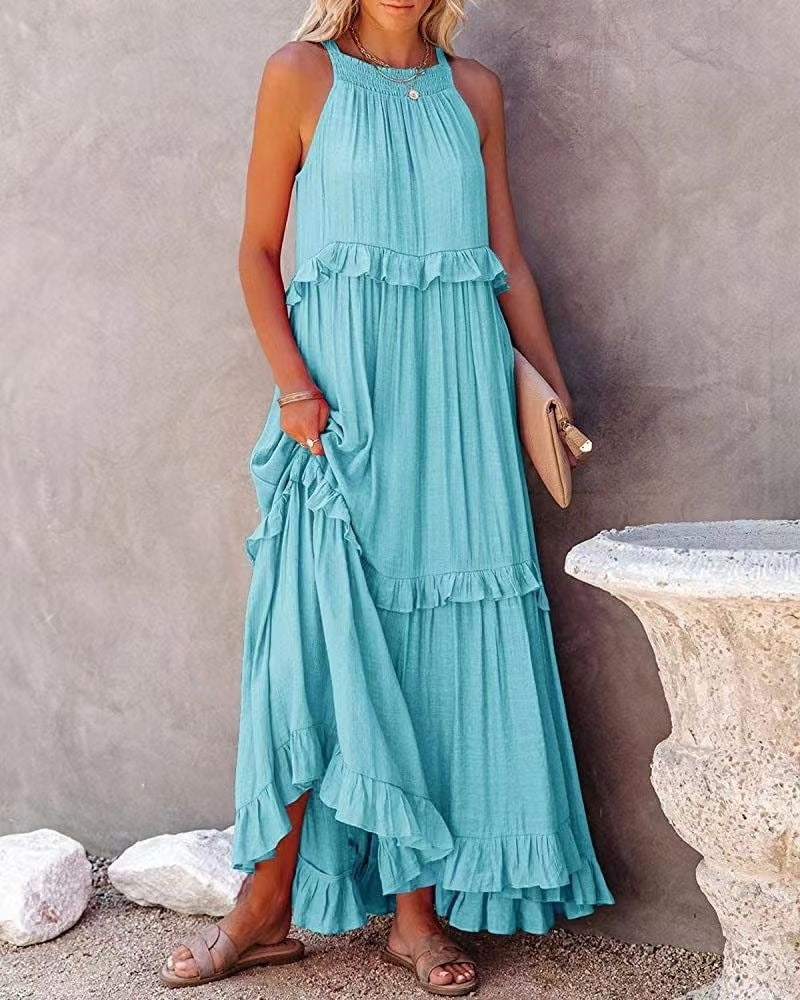 Tiered Sleeveless Maxi Dress