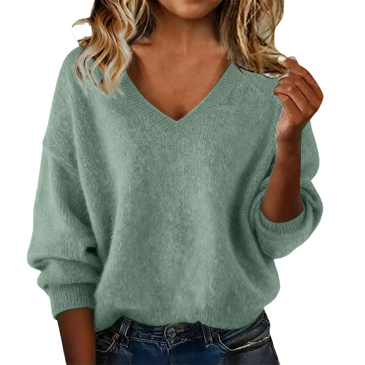 Relaxed V-Neck Sweater