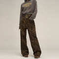 Leopard-Print Wide-Leg Jeans