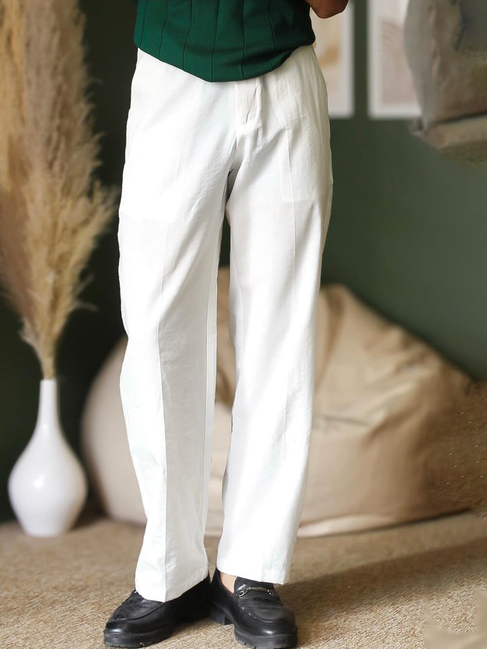 High-Waisted Tailored Trousers