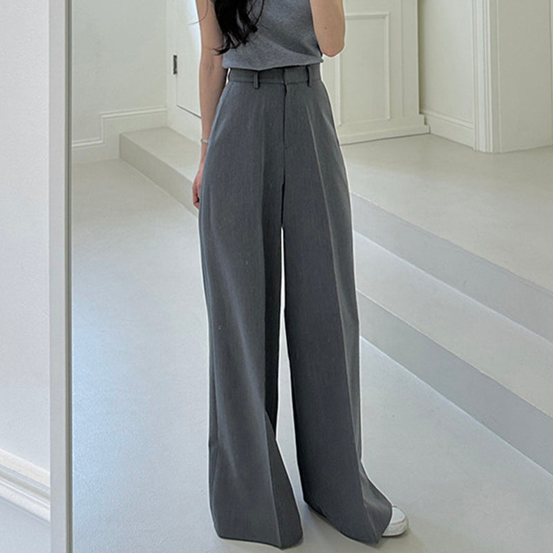Draped Wide-Leg Pants