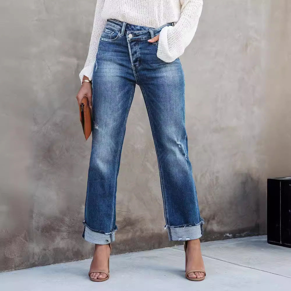 Relaxed Cuffed Jeans