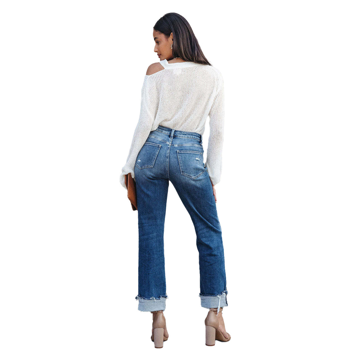 Relaxed Cuffed Jeans