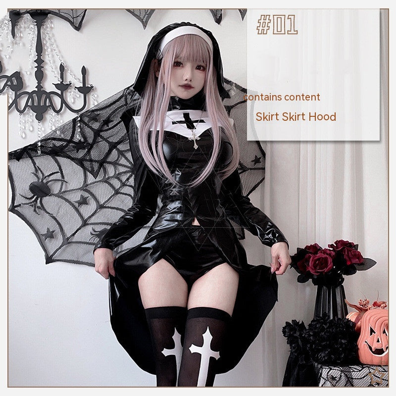 Gothic Nun Costume Set