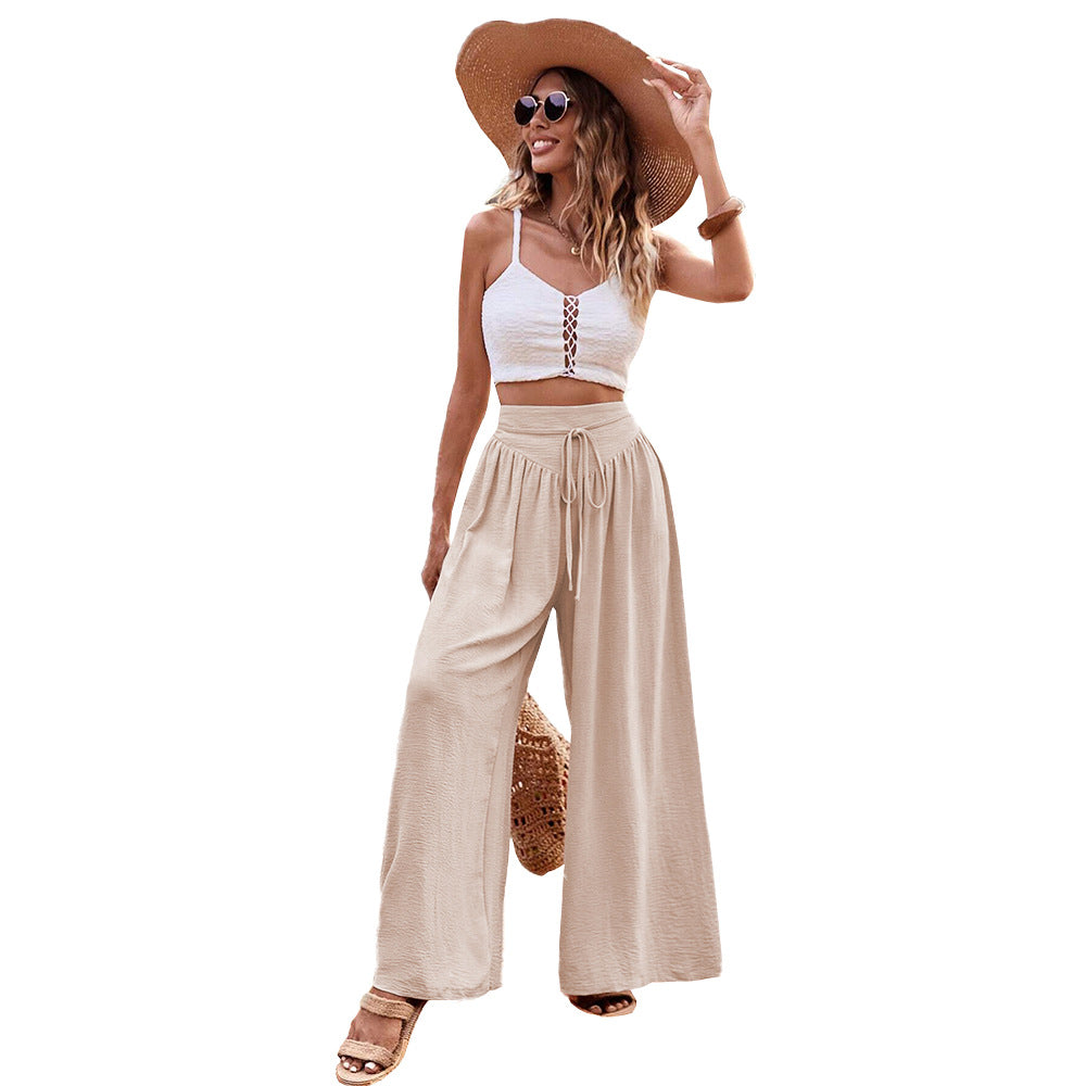 Relaxed Wide-Leg Beach Pants