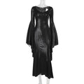 Bell-Sleeve Cutout Maxi Dress