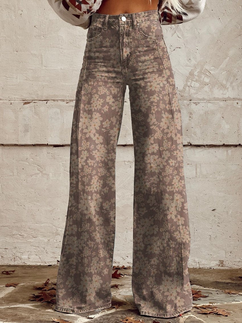 Printed Flare Pants