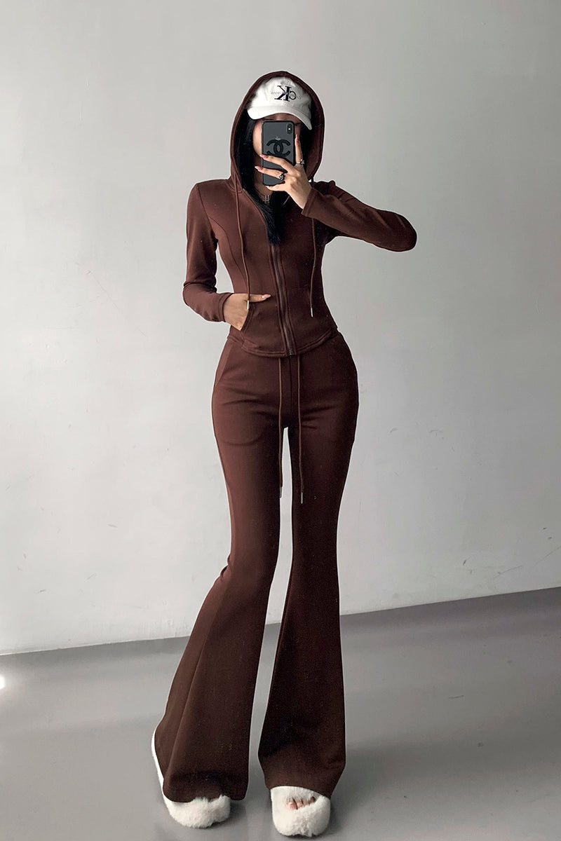 Zip Hoodie & Flare Pants — Separates