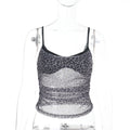 Layered-Look Leopard Mesh Camisole