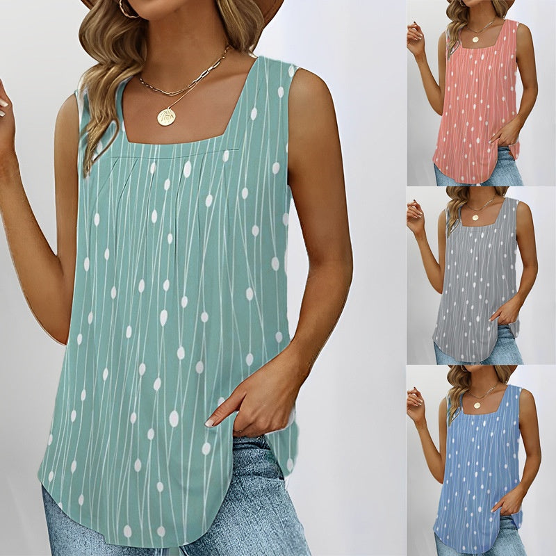 Relaxed Polka-Dot Tank Top