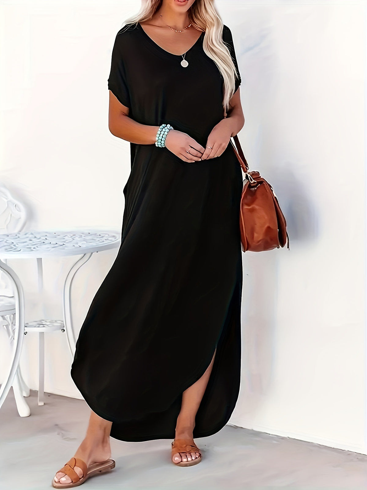 Relaxed Slit Dress