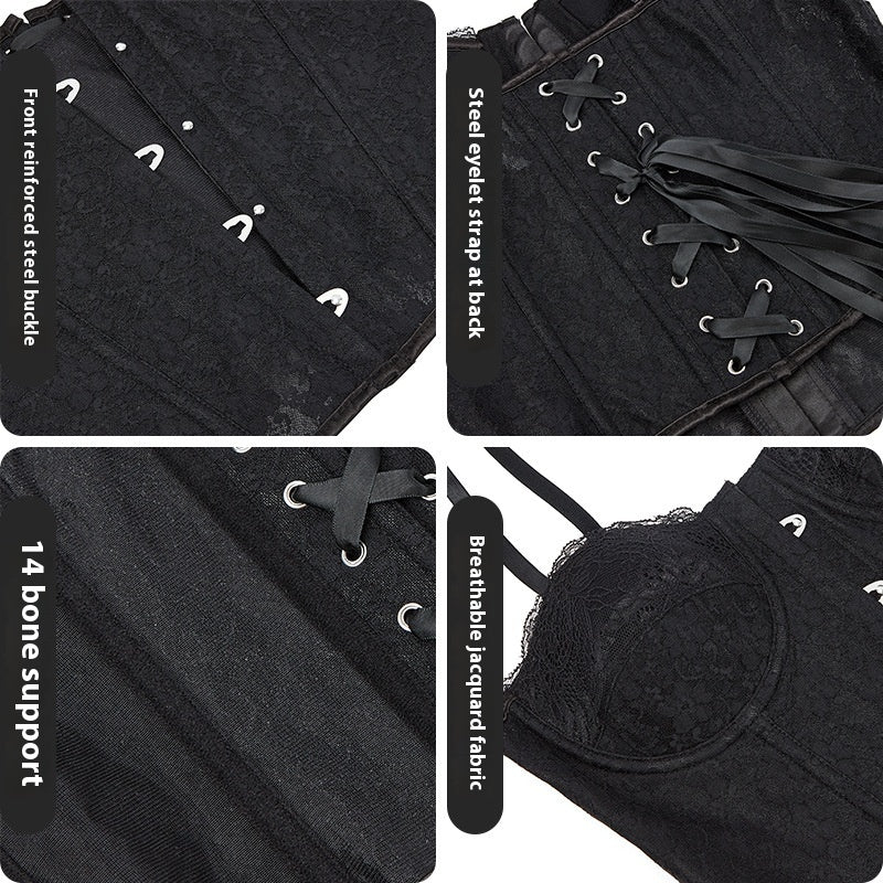 Lace Hook-Front Corset