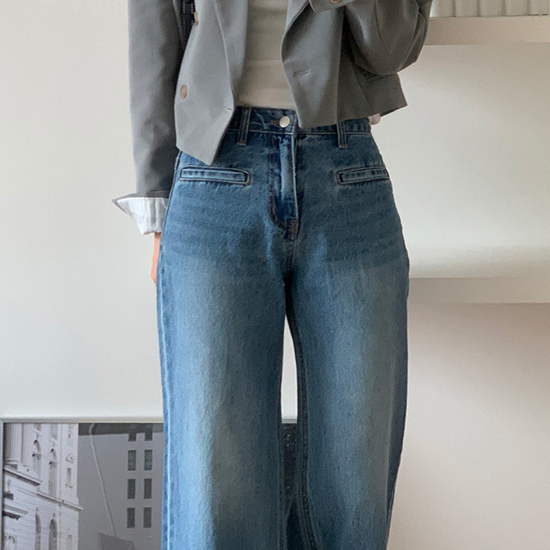 High-Waisted Wide-Leg Jeans