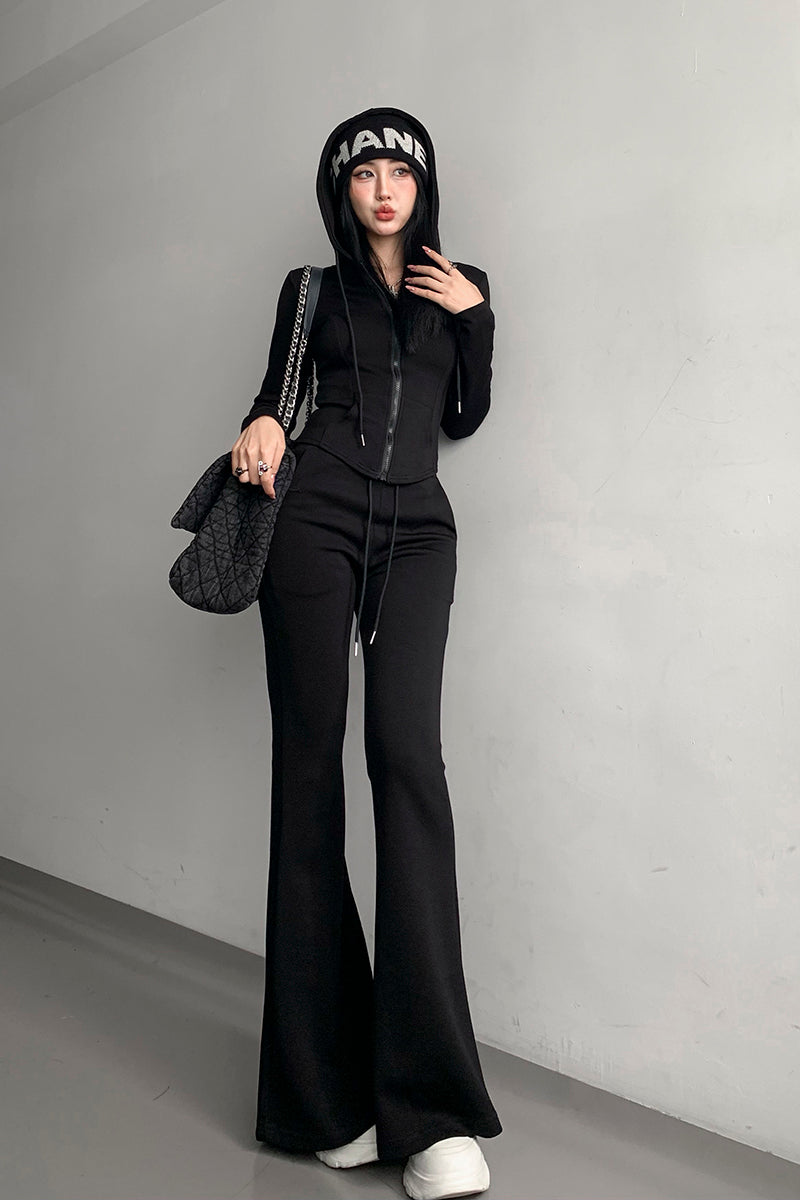 Zip Hoodie & Flare Pants — Separates