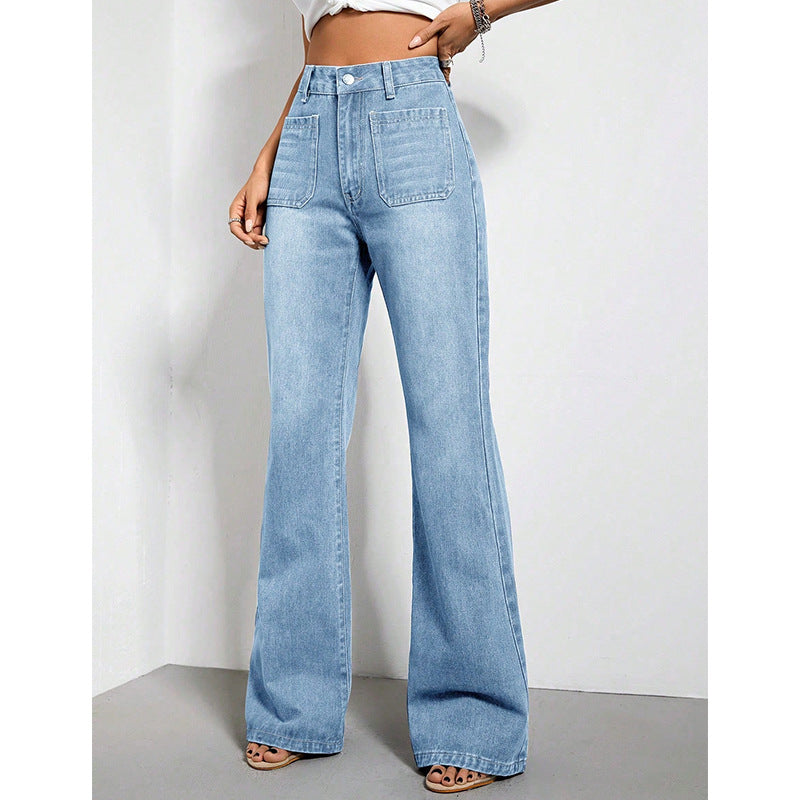 High-Waisted Wide-Leg Jeans