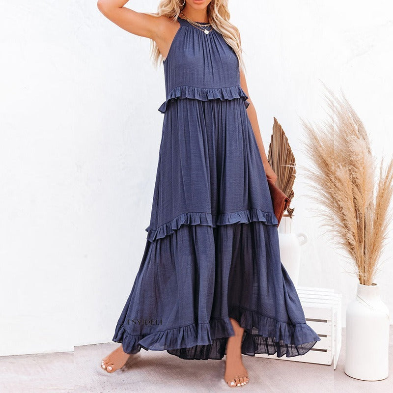 Tiered Sleeveless Maxi Dress