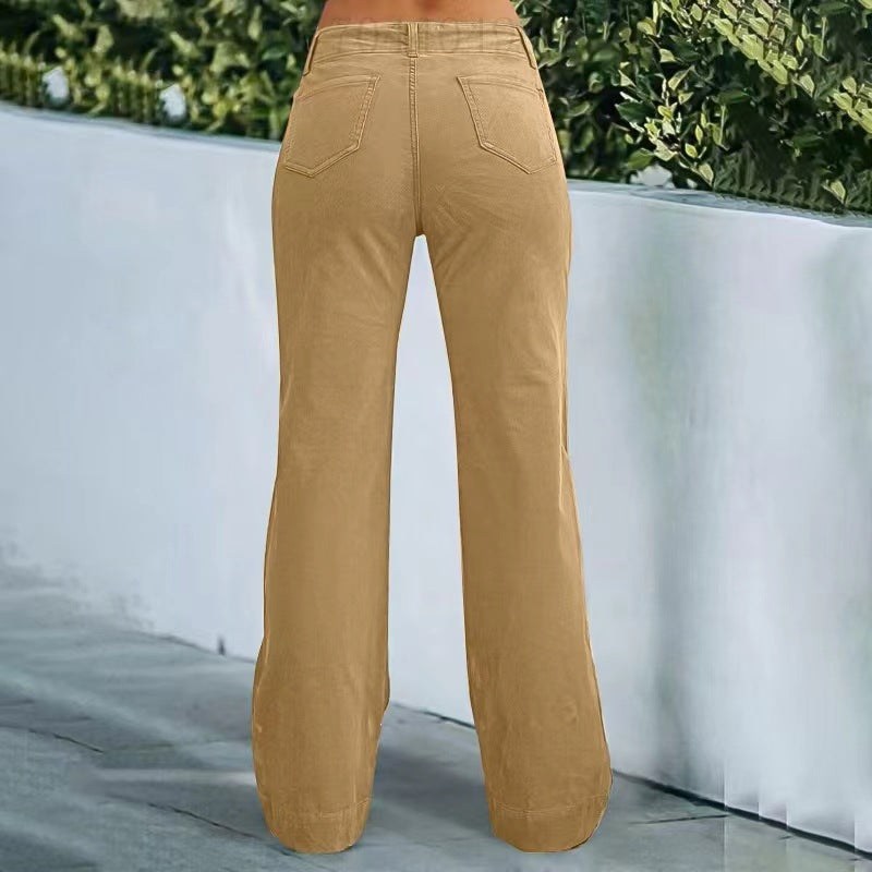 Zip-Pocket Bootcut Pants