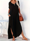 Relaxed Slit Dress