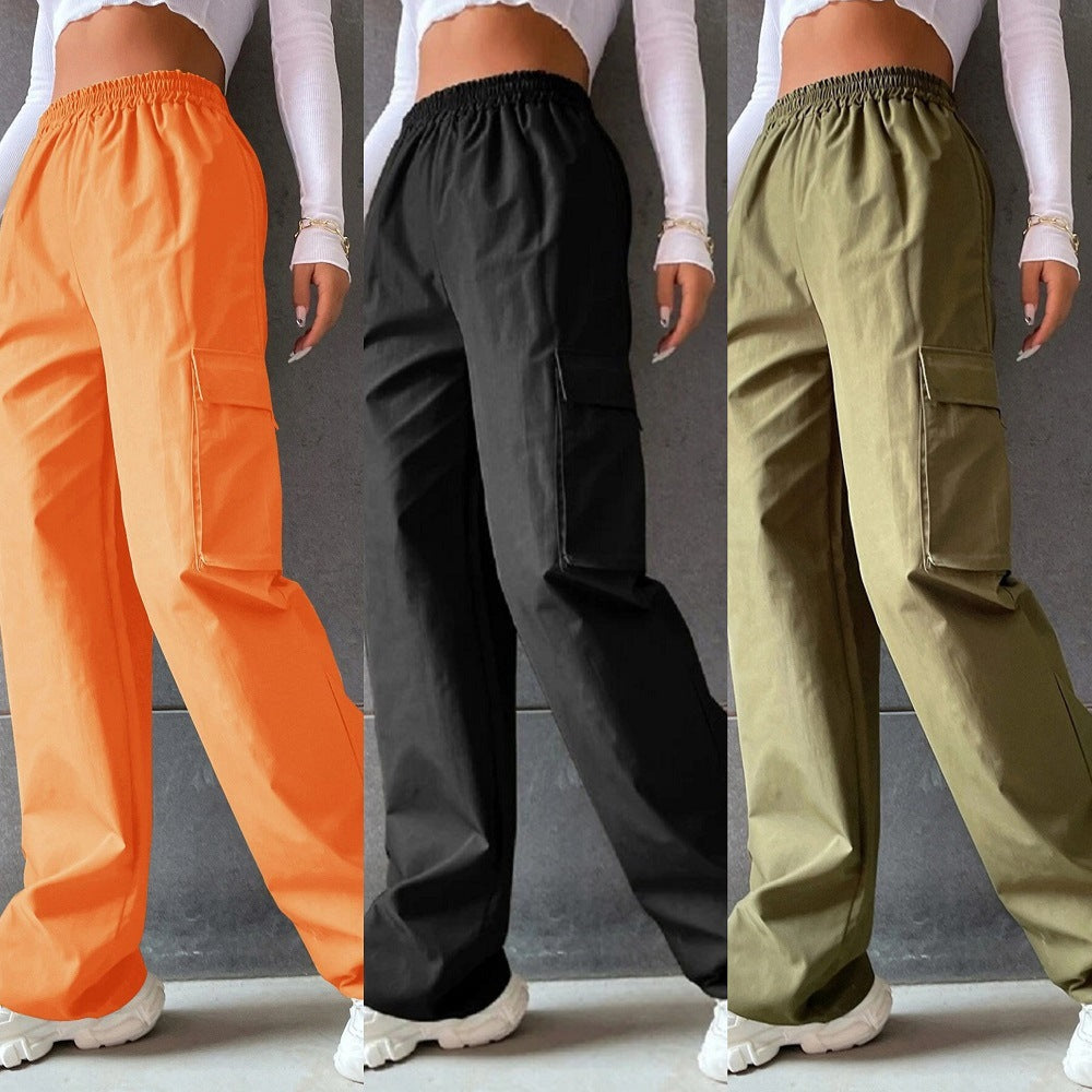 Elastic-Waist Wide-Leg Pants