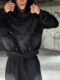 Panelled Cropped Hoodie