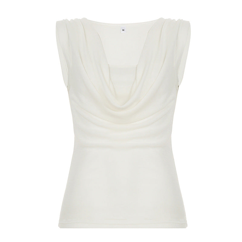 Layered-Look Cowl-Neck Top