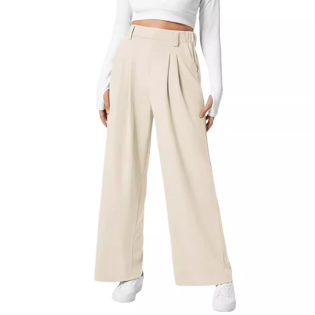 Textured Wide-Leg Pants